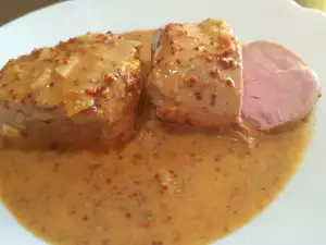 Pork Tenderloin with Honey and Two Types of Mustard