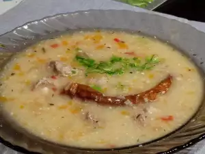 Pork Soup with Cabbage Juice and Rice