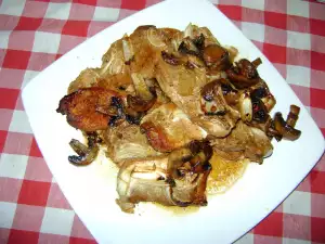 Pork Fillets with Onions and Mushrooms in the Oven