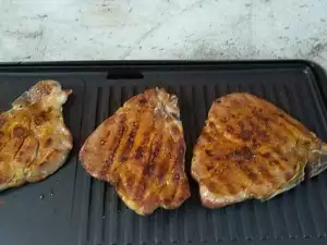 Pork Steaks on the Grill with Unique Marinade