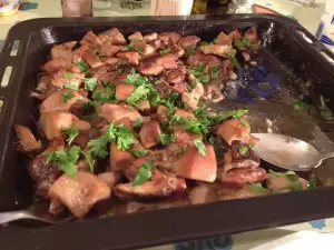 Pork with Fresh Forest Porcini Mushrooms