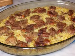Juicy Pork with Rice in the Oven