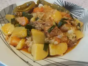 Village-Style Pork with Rice and Potatoes