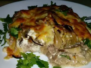 Pork with Crispy Cheese Crust