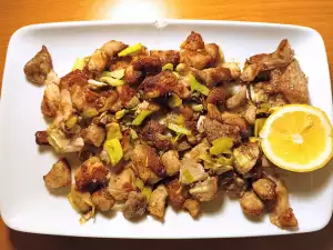 Pan-Fried Pork with Leeks