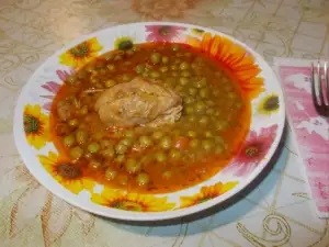 Pork with Canned Peas