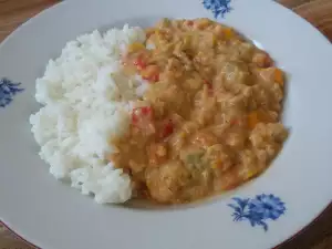 Thai Red Lentils with Peanut Sauce