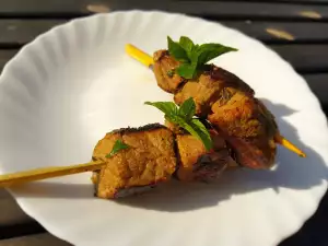 Beef Skewers with Mint and Coriander