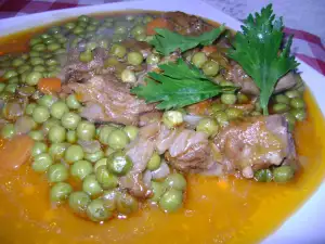 Veal with Peas, Carrots and Celery