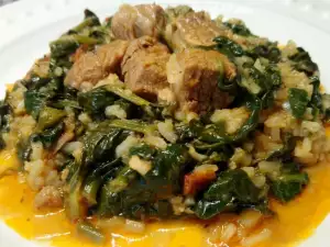 Beef with Spinach and Rice