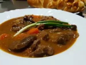 Stewed Veal with Tomatoes and Mushrooms