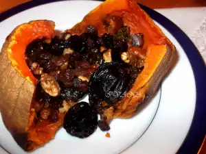 Roasted Pumpkin with Turkish Delight, Fruit and Raisins