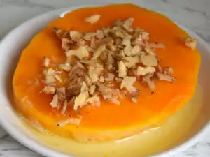 Microwave Roasted Pumpkin with Honey and Walnuts