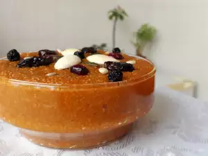 Pumpkin Mousse with Amaranth