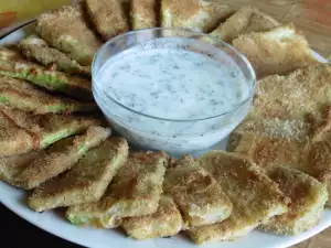 Breaded Zucchini with Yoghurt Sauce