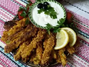 Breaded Zucchini Sticks with Cornflakes