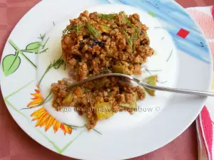 Zucchini with Minced Meat Under a Lid