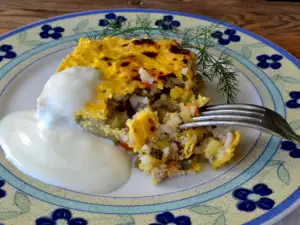 Zucchini and Rice Casserole with Minced Meat