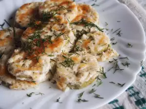 Zucchini in the Oven with Cream and Cheese