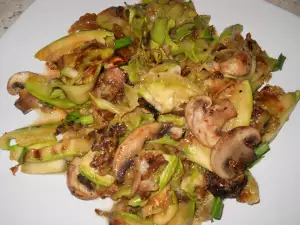 Pan Grilled Zucchini and Mushrooms