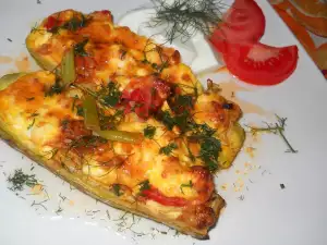 Zucchini with Eggs and Feta in the Oven