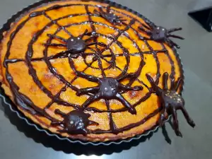 Chocolate Cobweb Cake for Halloween