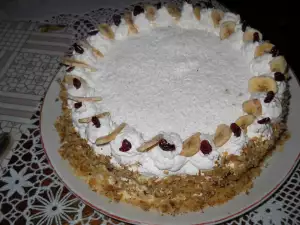 Cake with Cream and Dried Fruits