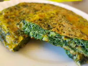 Spanish Tortilla with Spinach and Fresh Garlic