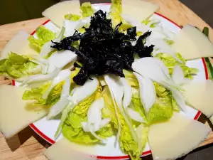 Green Salad with Black Trumpet Mushrooms