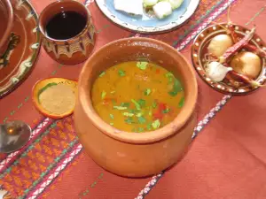 Traditional Beans in a Clay Pot