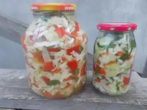 Pickle with Cabbage and Red Peppers