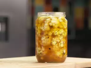 Cauliflower Pickle with Turmeric and Poppy Seeds