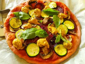 Vegan Pizza with Beetroot Crust