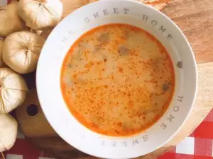 Vegetarian Tripe Soup with Mushrooms