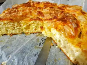 Twisted Filo Pastry Pie with Bulgur and White Cheese