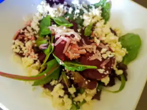 Vitamin Salad with Beets and White Cheese