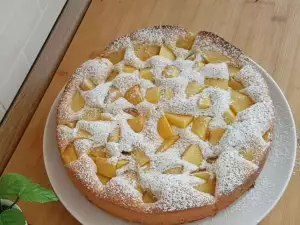 Rustic Peach Sponge Cake