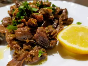 Chicken Gizzards and Hearts with Fresh Garlic