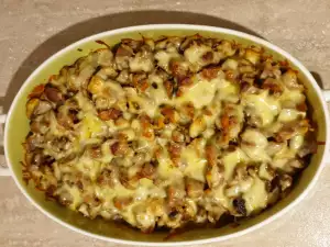 Oven-Baked Gizzards with Mushrooms and Cheese