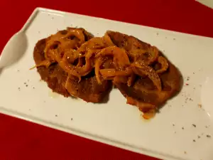 Oven-Baked Pork Neck Steaks with Onions