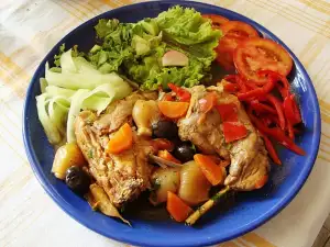 Stewed Rabbit with Whole Onions