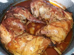 Roasted Rabbit with Onions and Wine