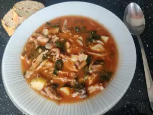 Rabbit Stew with Mushrooms and Spinach