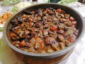 Roasted Rabbit with White Wine and Vegetables