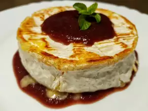 Baked Camembert Cheese with Pomegranate Sauce