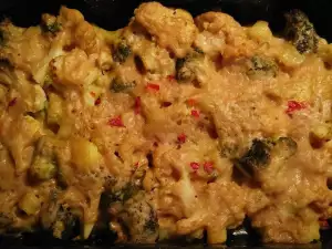 Casserole with Potatoes and Cauliflower