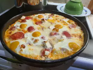 Tomato Casserole with Eggs and Cheese