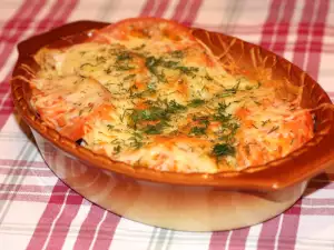 Gratin with Zucchini and Sausage