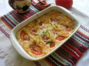 Casserole with Cheeses and Tomatoes