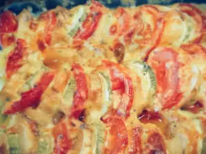 Zucchini, Potatoes and Tomatoes Casserole